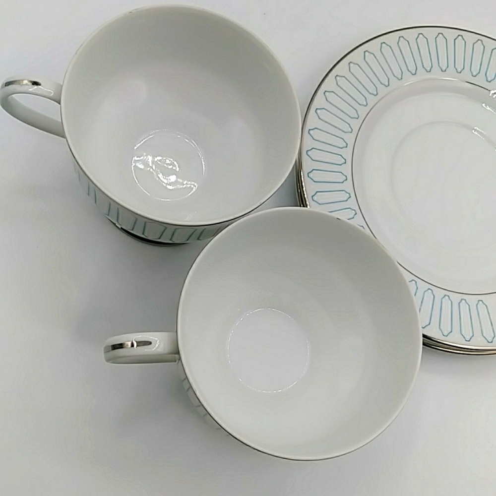 2 Sets Jackson International Cups & Saucers. MCM. - Picture 6 of 8